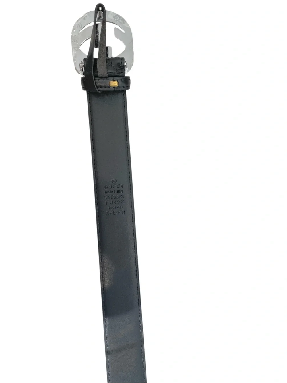 🖤 Men’s Black Leather Belt with — Silver Interlocking Buckle 🖤